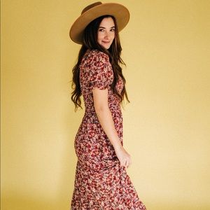 Maxi Length, Flower Patterned Dress